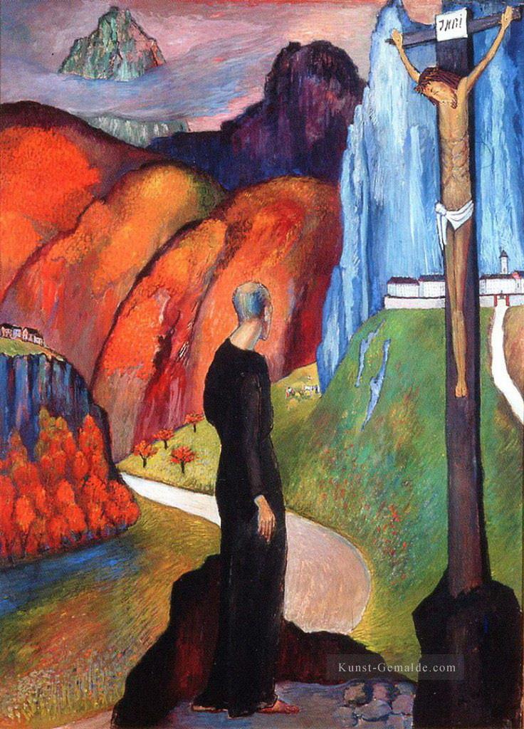 Kreuzigung reitet Marianne von Werefkin Expressionismus Ölgemälde